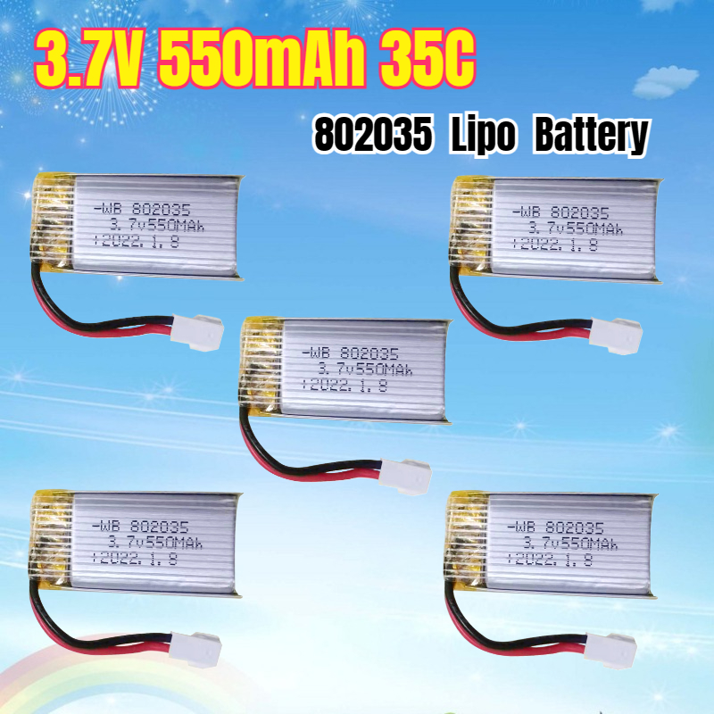 Drone Battery Li-Ion - Akumulator Lipo 3.7V 550mAh 35C 802035
