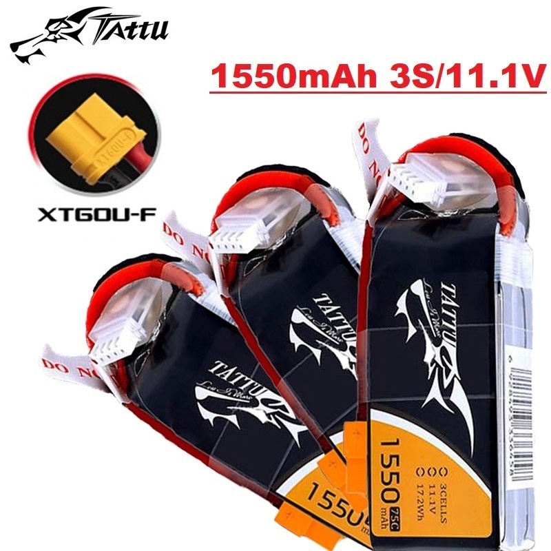 Drone Battery Li-Ion - TATTU 3S 11.1V 1550mAh 75C bateria