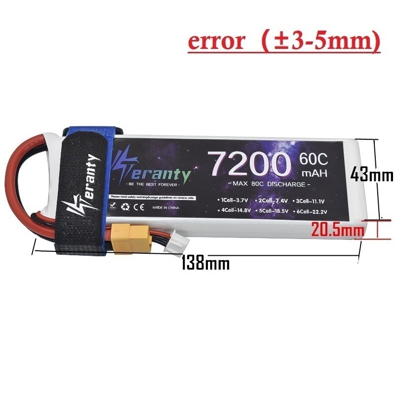 Akumulator Lipo 2S 7.4V 7200mA – Drone Battery 6S recenzja i cena