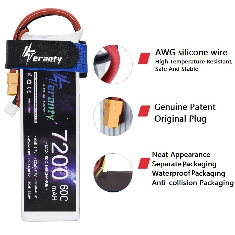 Akumulator Lipo 2S 7.4V 7200mA – Drone Battery 6S recenzja i cena