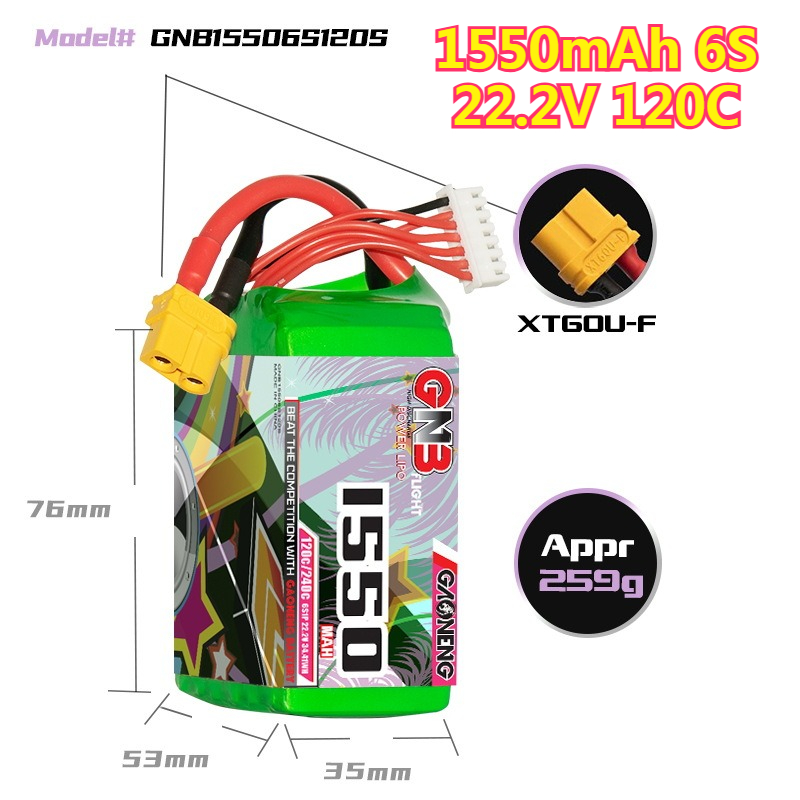 Bateria LiPo 1550mAh 120C 4S 1 – Drone Battery 6S recenzja i cena