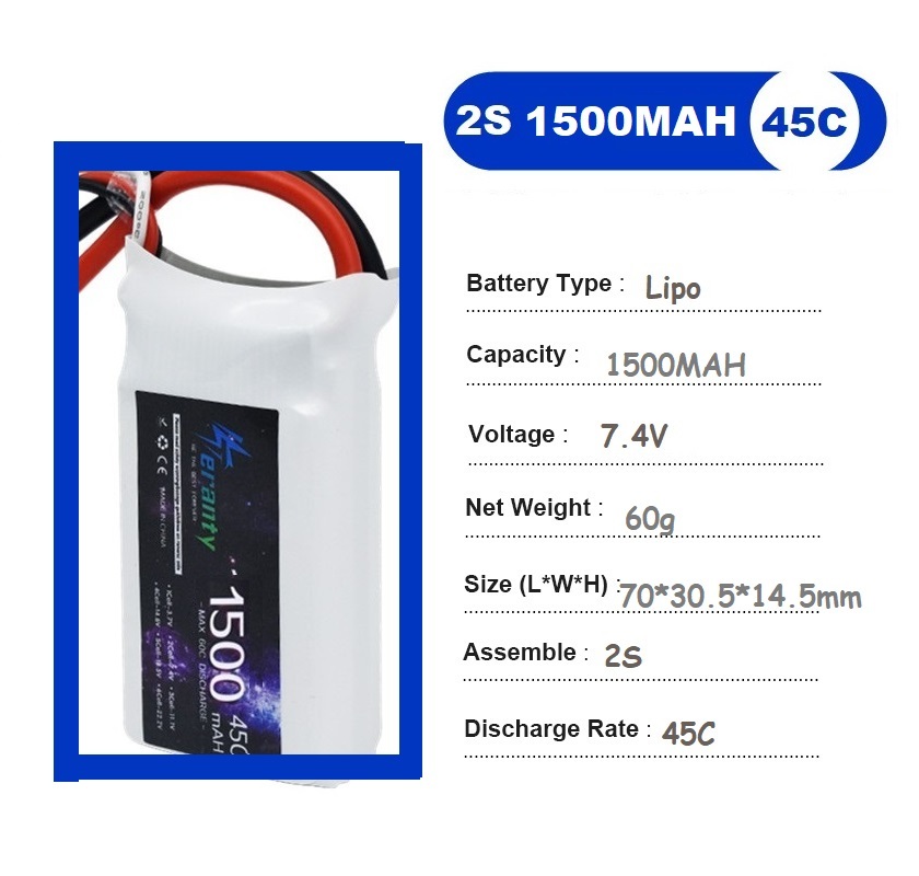 2 sztuk 7.4V Lipo 2S bateria 1 – Drone Battery Lipo recenzja i cena