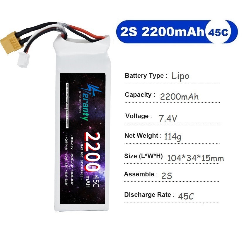 2 sztuk 7.4V Lipo 2S bateria 1 – Drone Battery Lipo recenzja i cena
