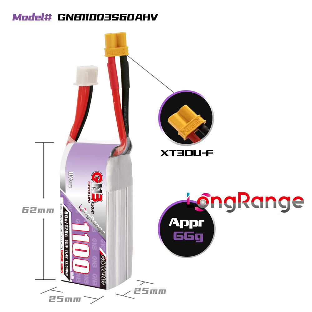 GNB 1100mAh 2S 3S 4S 6S 60C/12 – Drone Battery 6S recenzja i cena